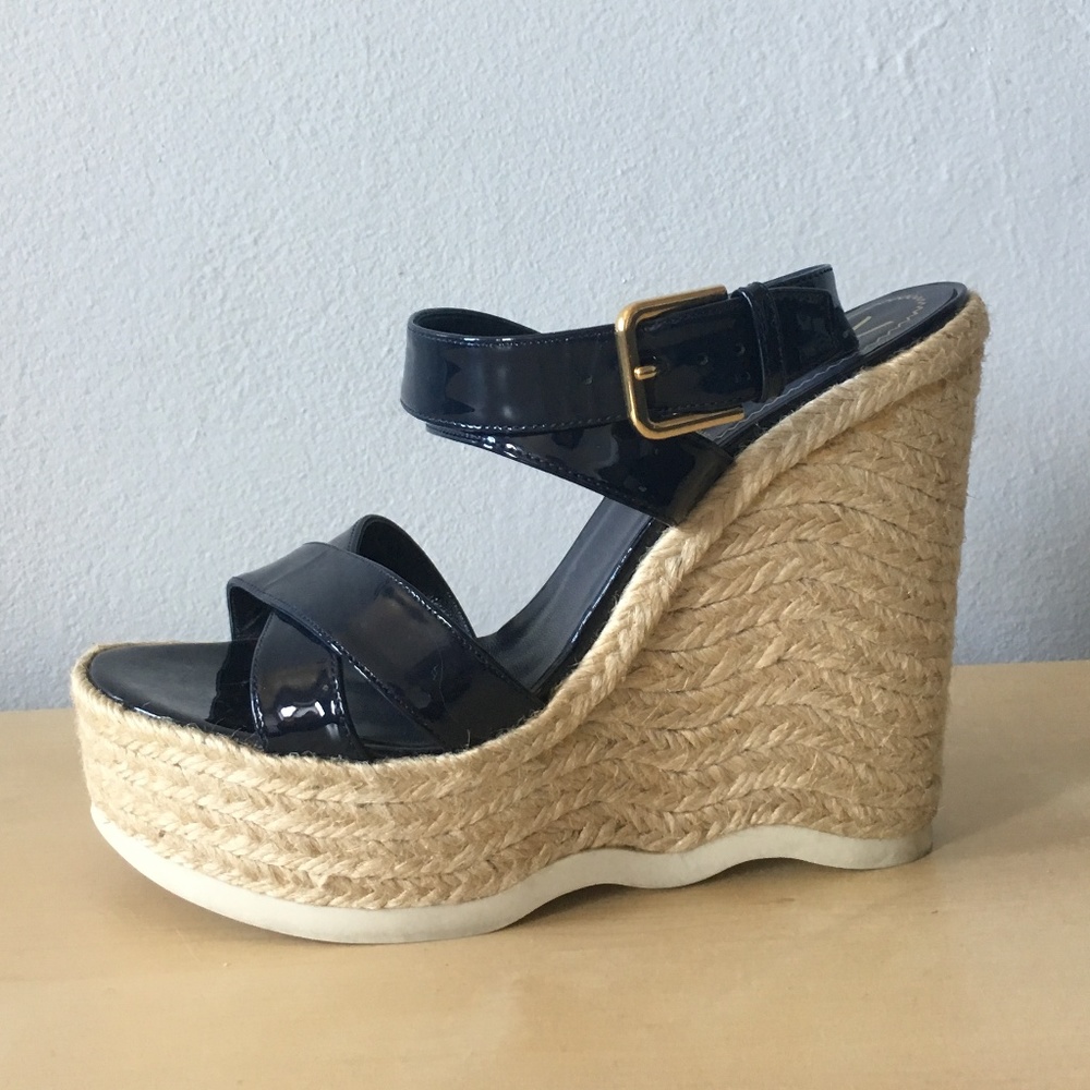 YSL "Malo" Espadrille Wedge Sandal